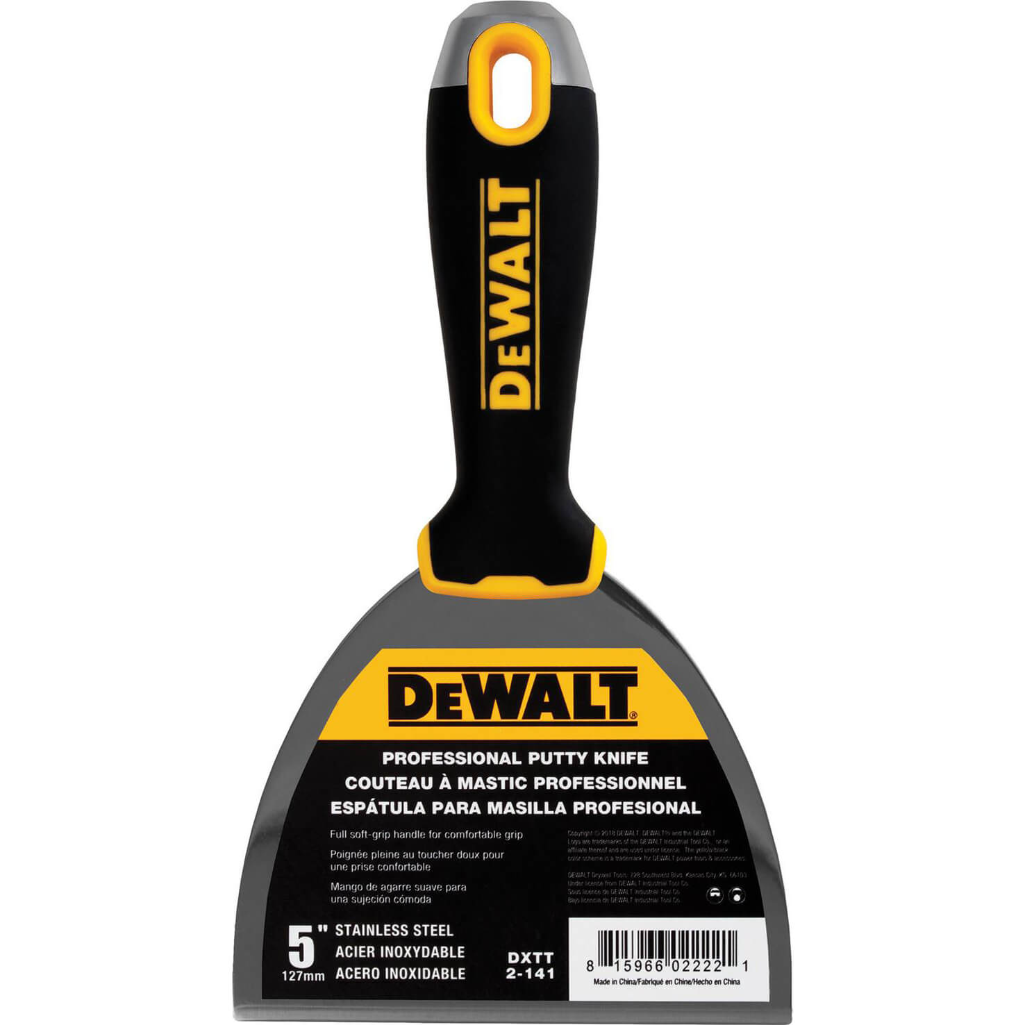 Image of DeWalt Hammer End Dry Wall Jointing and Filling Knife 125mm