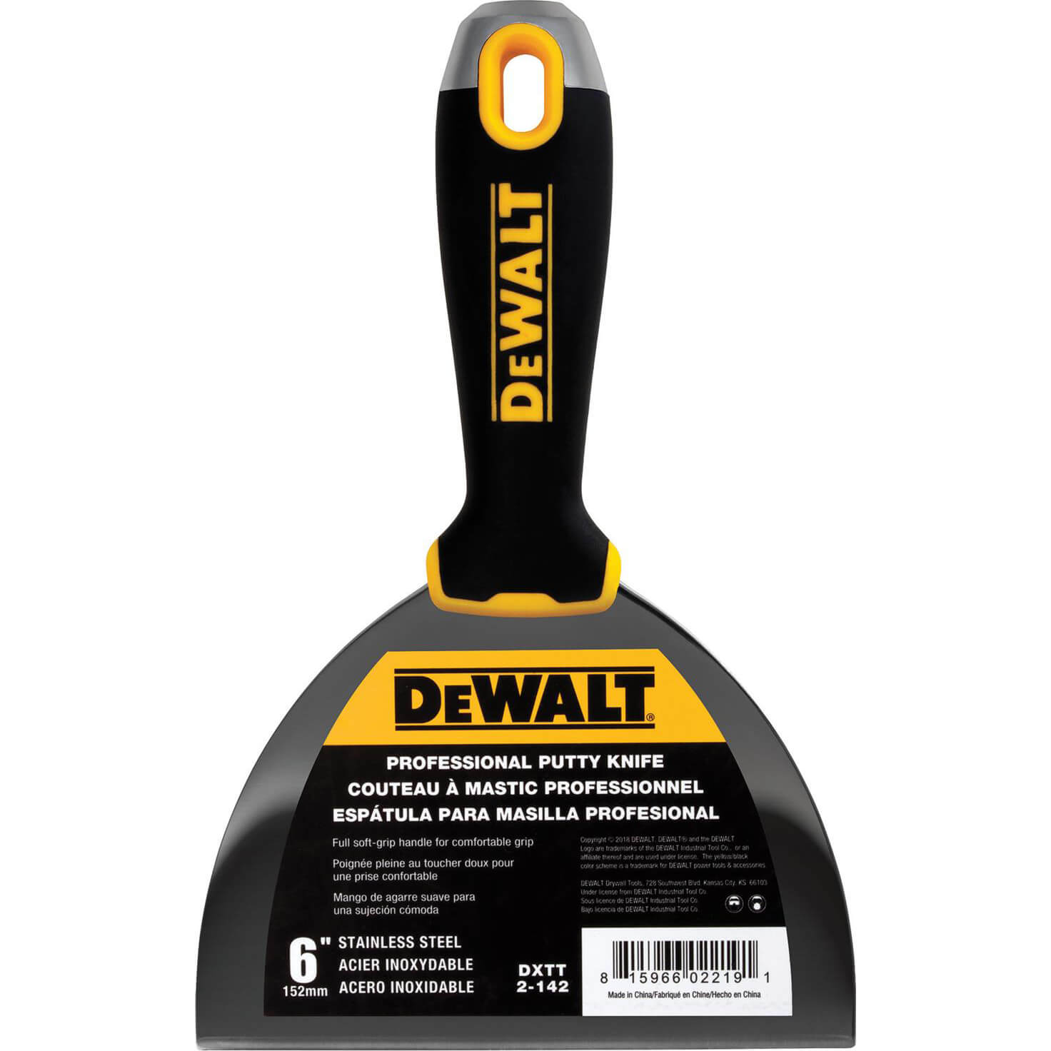 Image of DeWalt Hammer End Dry Wall Jointing and Filling Knife 150mm