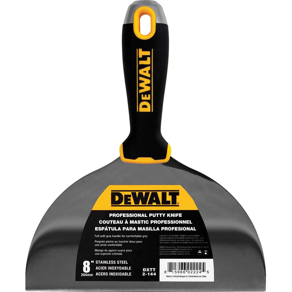 Image of DeWalt Hammer End Dry Wall Jointing and Filling Knife 200mm