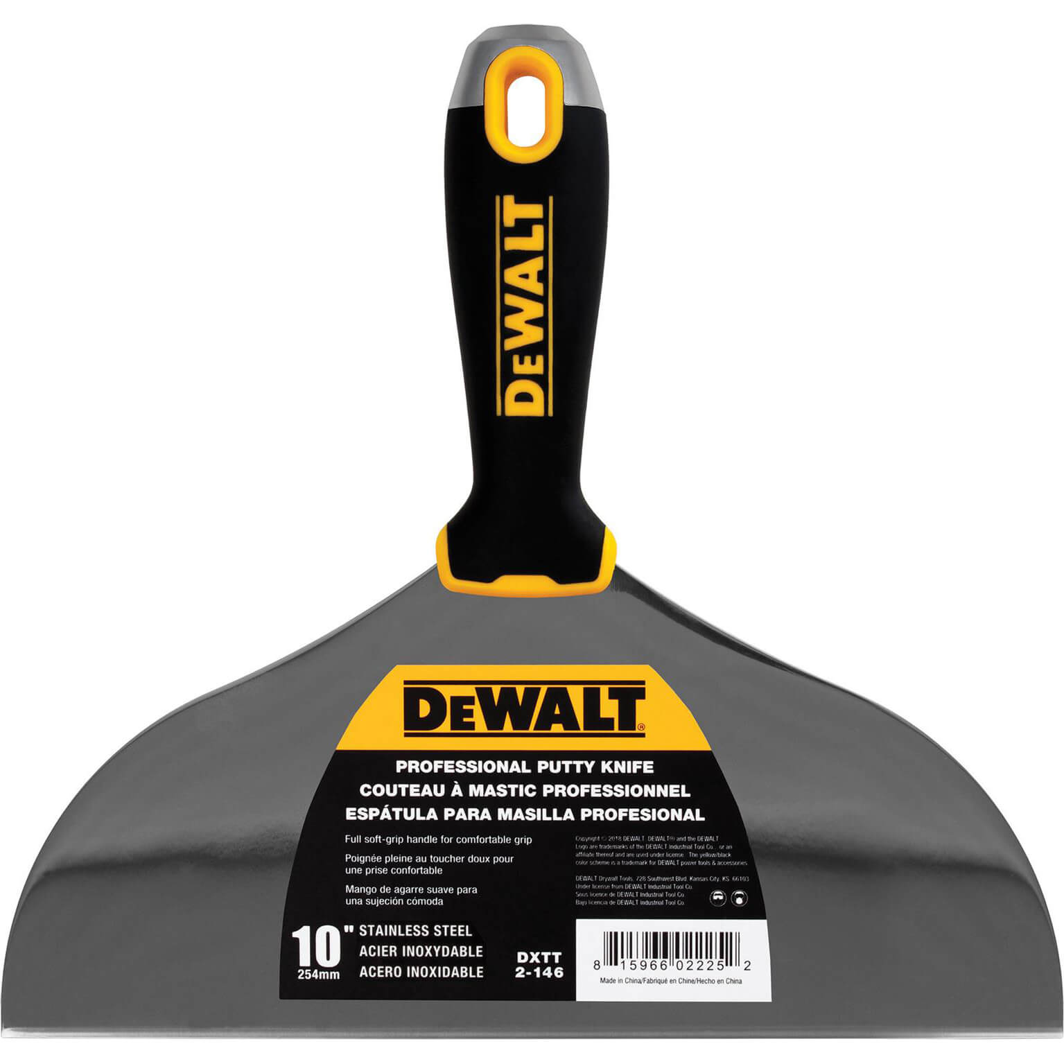 Image of DeWalt Hammer End Dry Wall Jointing and Filling Knife 250mm