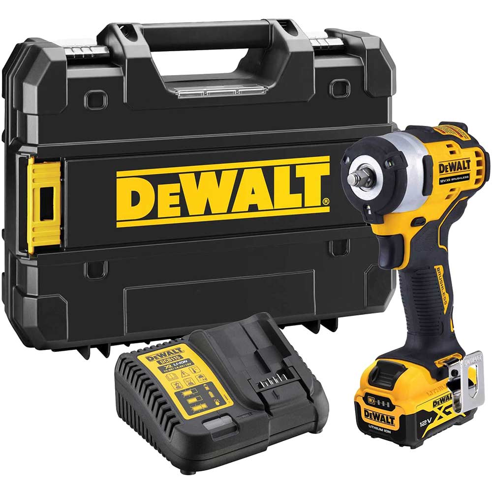 Image of DeWalt DCF903 12v XR Cordless Brushless Compact 3/8" Drive Impact Wrench 1 x 5ah Li-ion Charger Case