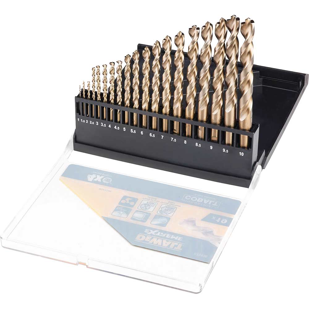 Image of DeWalt 19 Piece HSS-G Cobalt Drill Bit Set