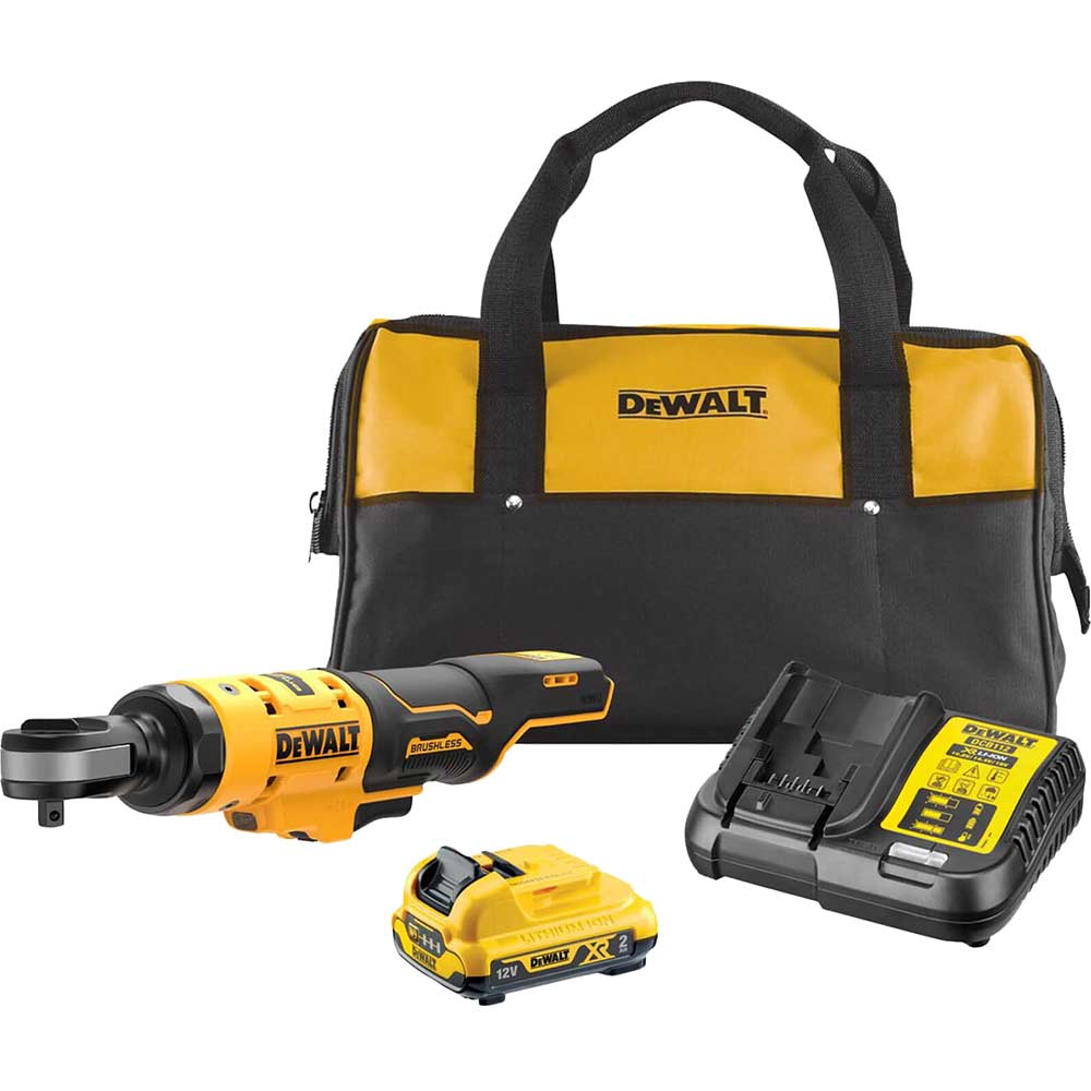 Image of DeWalt DCF503 12v XR Cordless 3/8" Drive Open Head Ratchet Wrench 1 x 2ah Li-ion Charger Bag