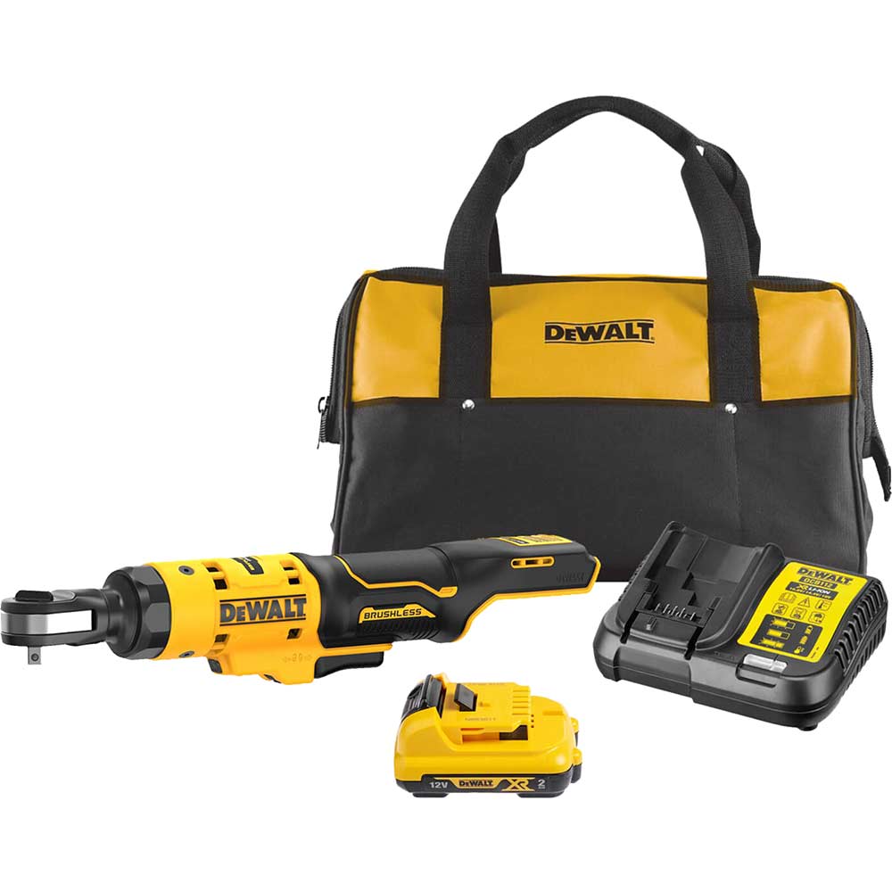 Image of DeWalt DCF504 12v XR Cordless 1/4" Drive Open Head Ratchet Wrench 1 x 2ah Li-ion Charger Bag