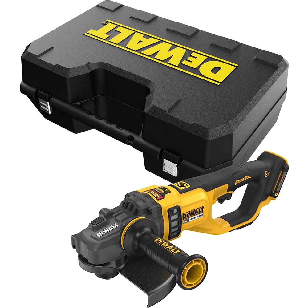 Image of DeWalt DCG460 54v XR Cordless FLEXVOLT Angle Grinder 230mm No Batteries No Charger Case