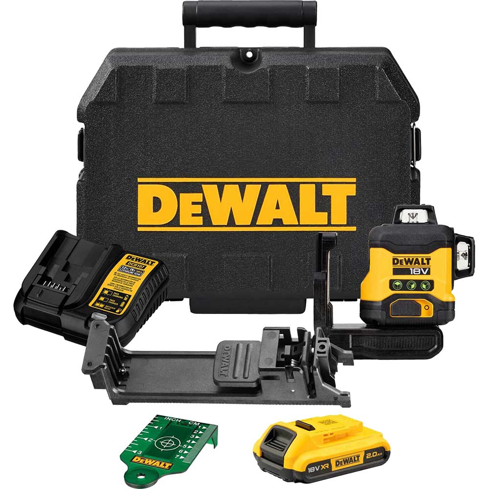 DeWalt DCLE34031 18v Self Levelling Cross Line GREEN Laser Level 1 x 2ah Li-ion Charger Case