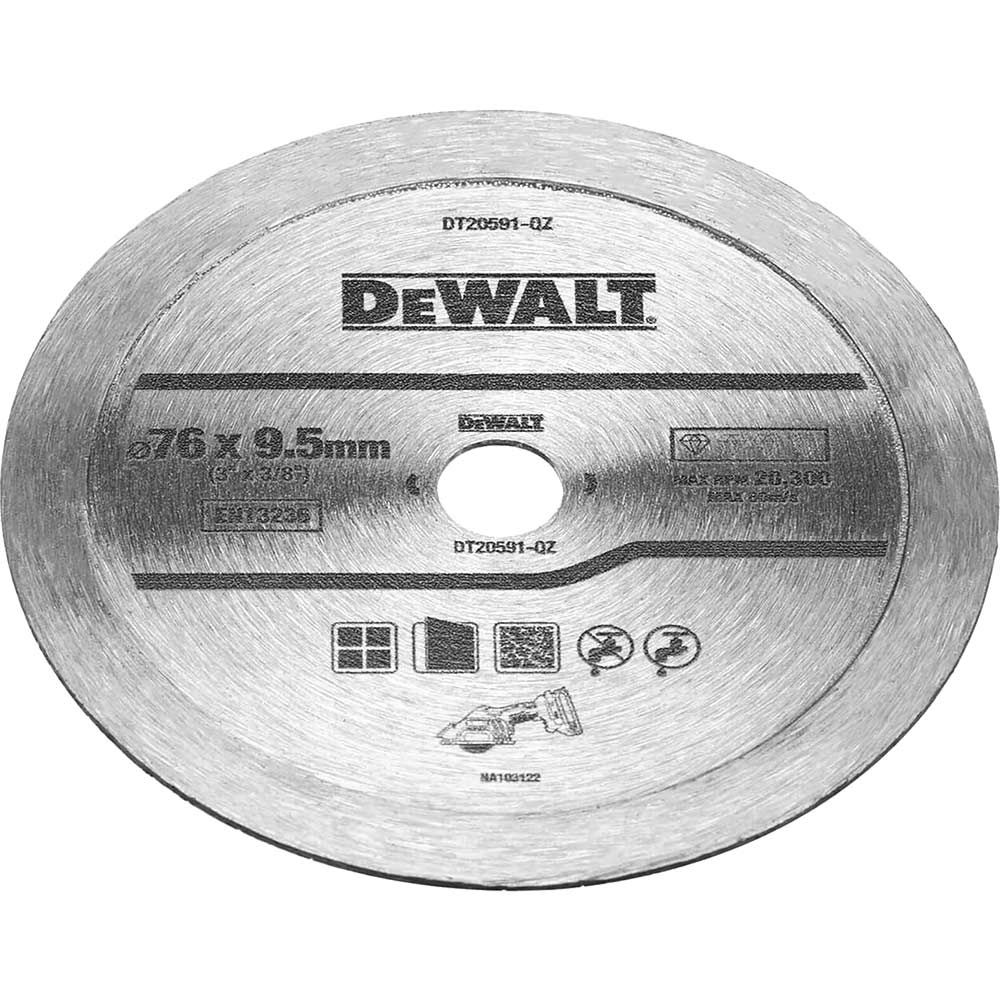 Image of DeWalt Diamond Continous Tile Blade for DCS438 76mm