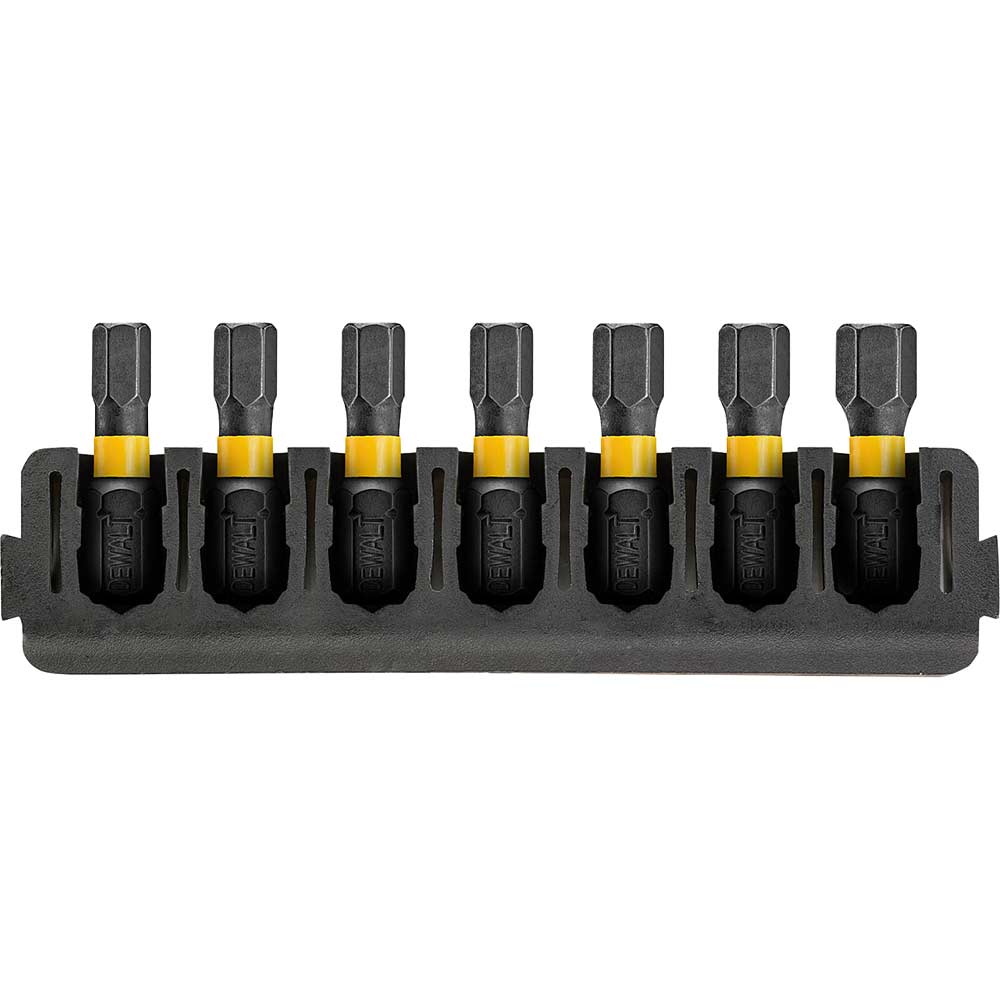 Image of DeWalt 7 Piece FlexTorq Hexagon Screwdriver Bit Bar Set