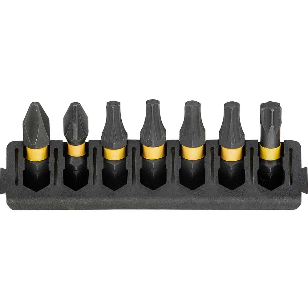 Image of DeWalt 7 Piece FlexTorq Phillips, Pozi and Torx Screwdriver Bit Bar Set