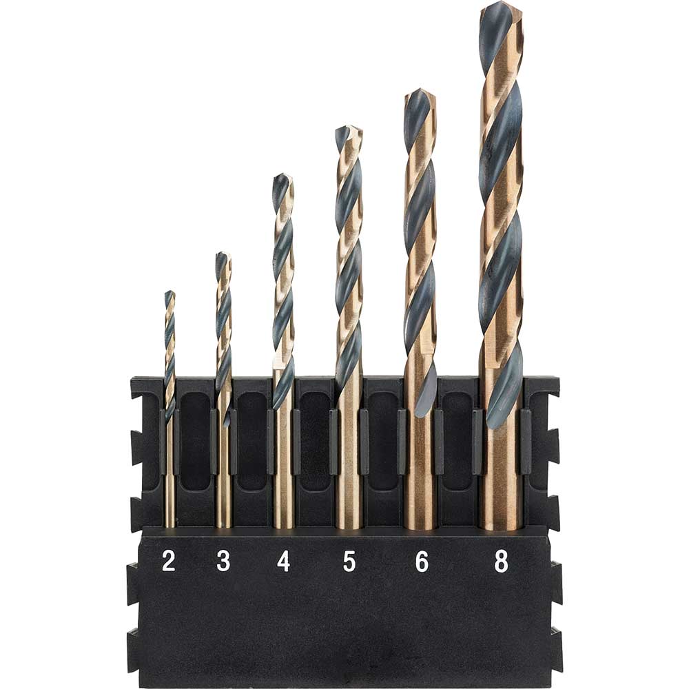 DeWalt 6 Piece Black and Gold Drill Bit Bar Set HSS Drill Bits