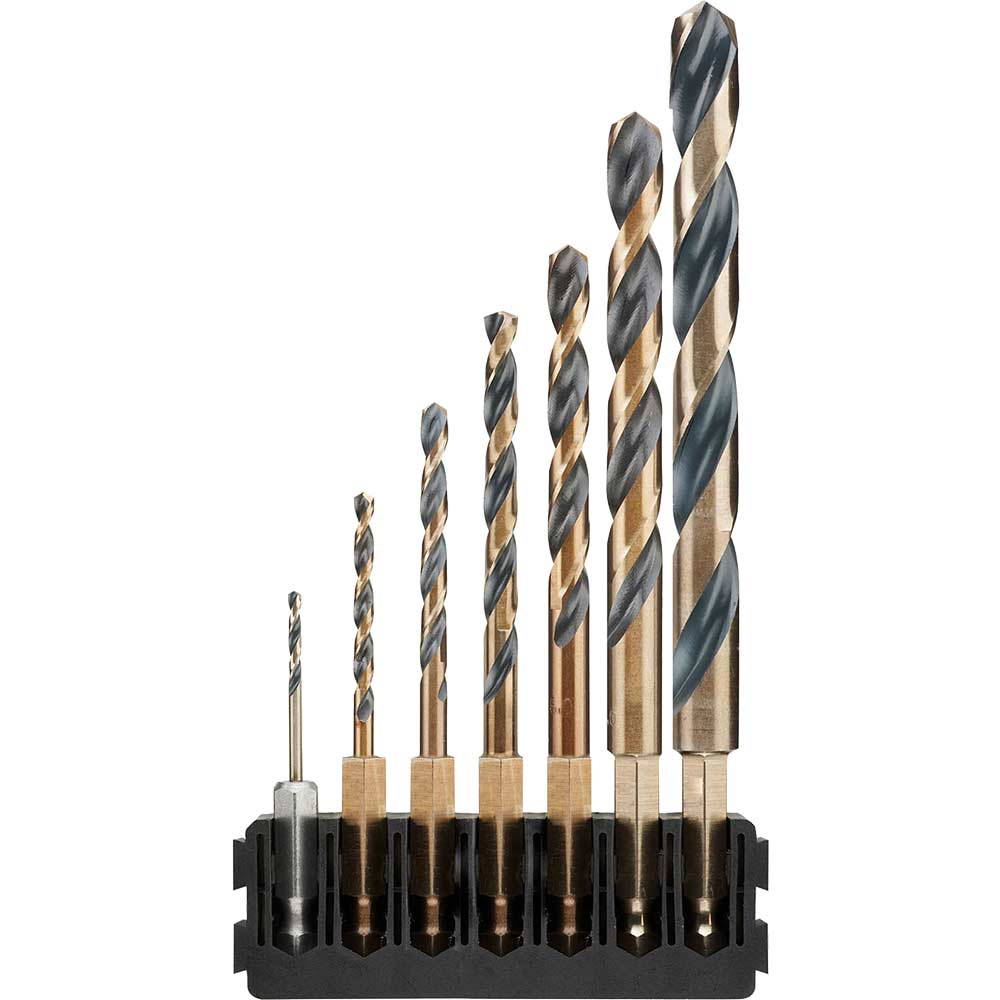 Photos - Drill Bit DeWALT 7 Piece Hex Shank Black and Gold  Bar Set DT70831 