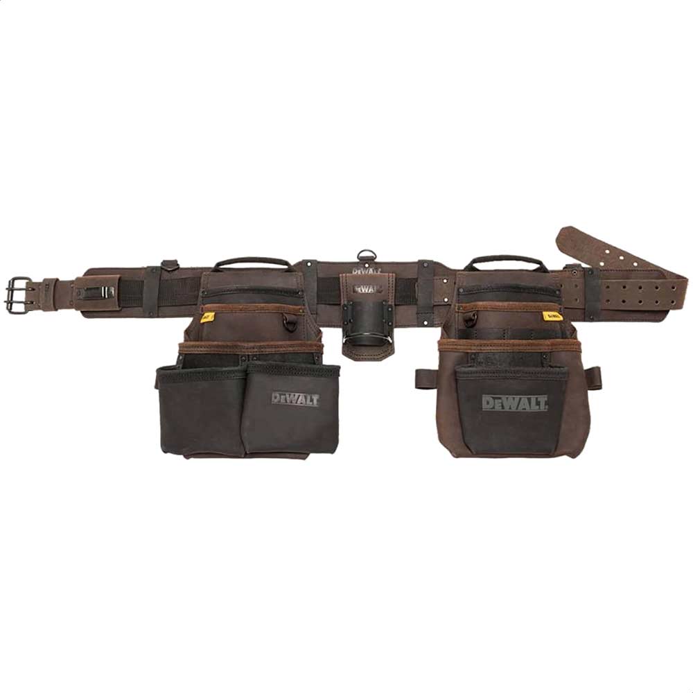 Image of DeWalt Pro 18 Pocket Leather Tool Belt Rig