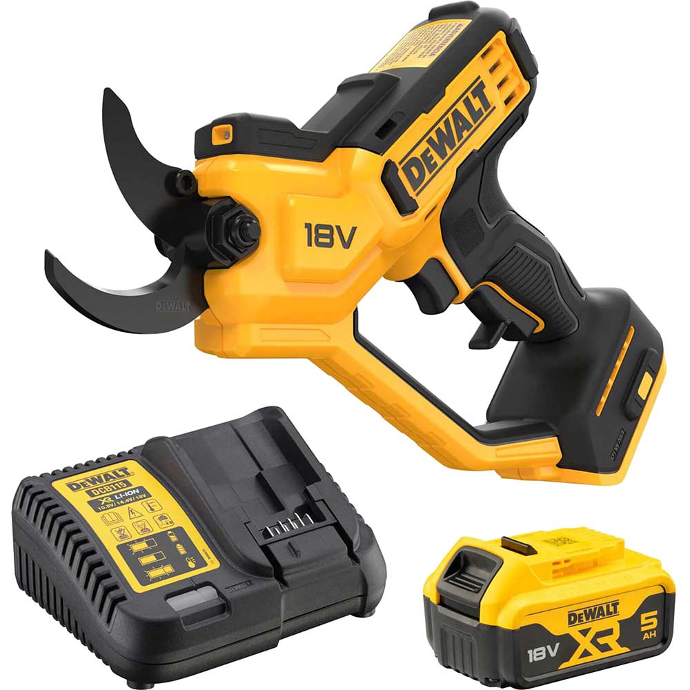 Image of DeWalt DCMPP568 18v XR Cordless Powered Pruner 1 x 5ah Li-ion Charger