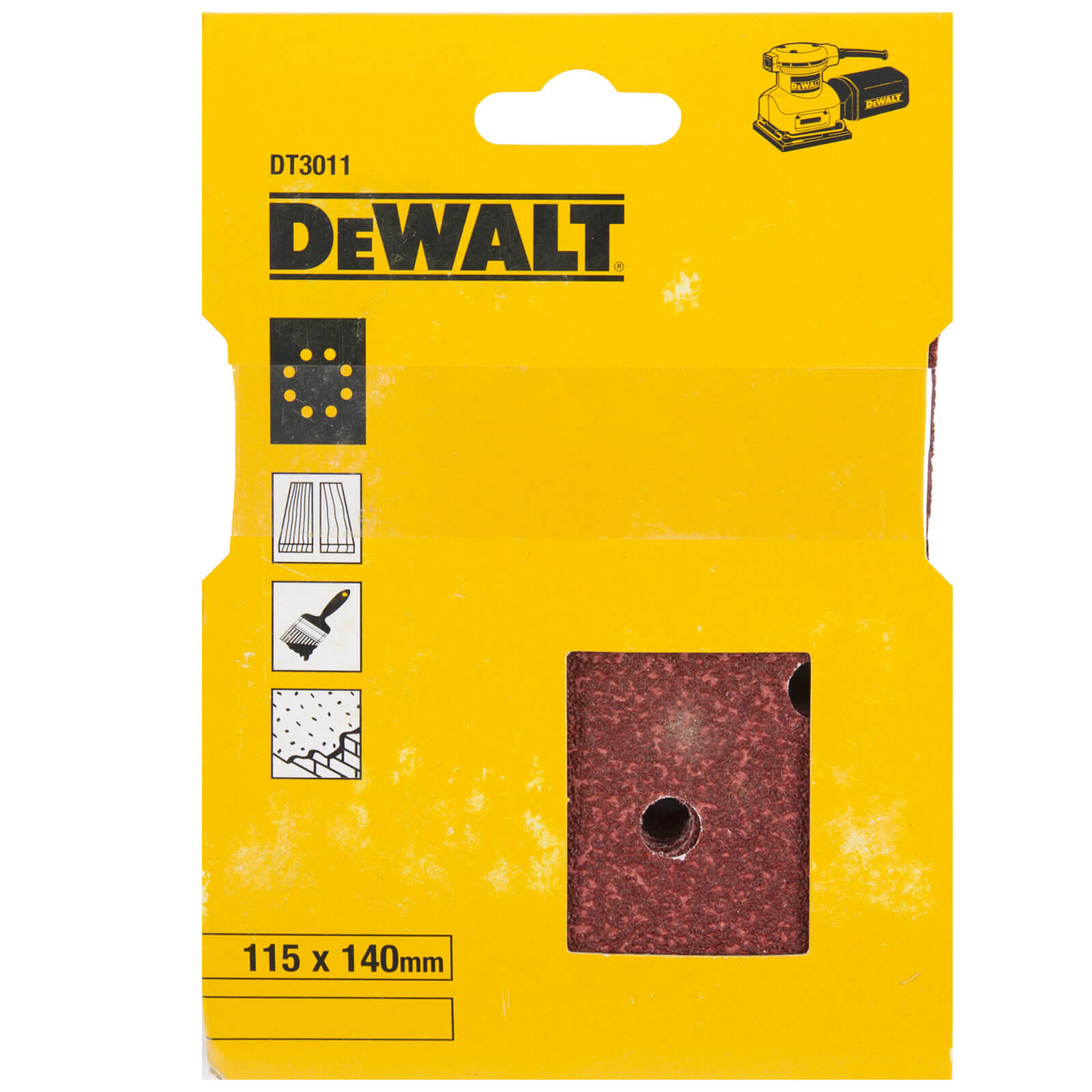 Photos - Abrasive Wheel / Belt DeWALT Punched Clip On 1/4 Sanding Sheets 115mm X 140mm 60g Pack of 25 DT3 