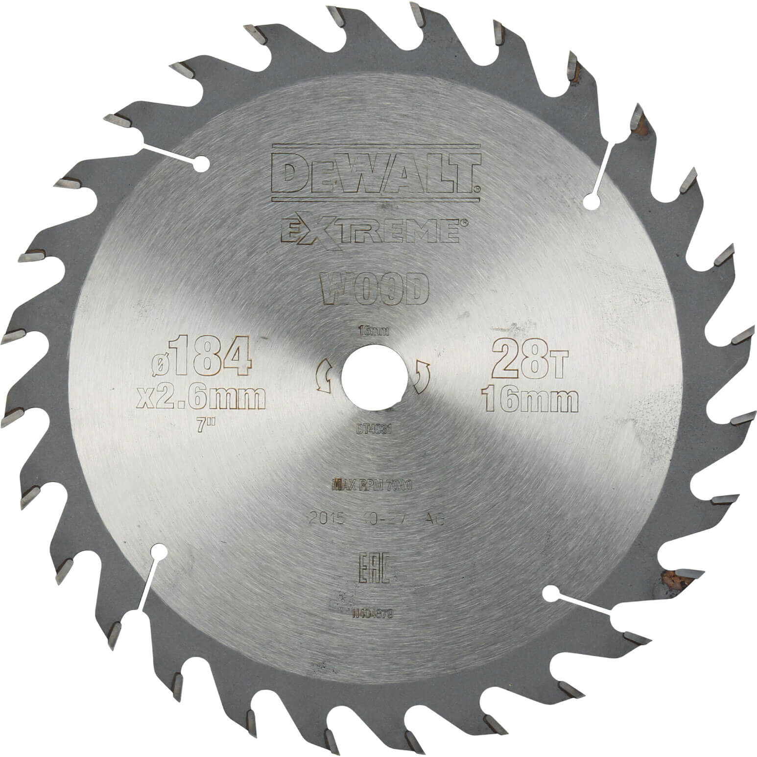 Photos - Power Tool Accessory DeWALT Extreme General Purpose Saw Blades 165mm 24T 20mm DT4026 