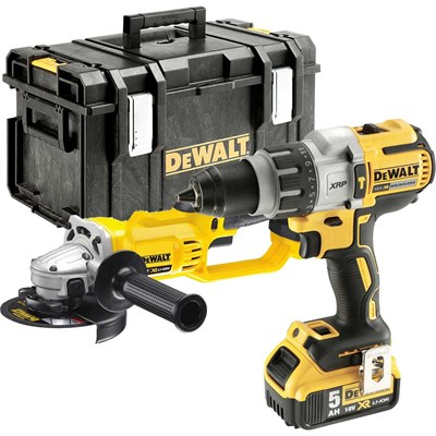 DeWalt DCK278P2 18v XR Cordless Brushless Combi Drill and Angle Grinder Kit
