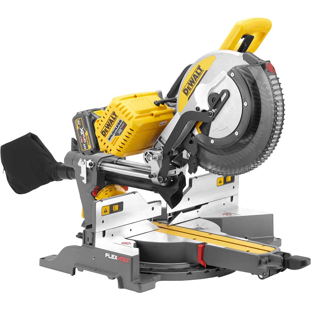 Image of DeWalt DHS780 54v XR Cordless FLEXVOLT Mitre Saw 305mm 2 x 6ah Li-ion Charger No Case