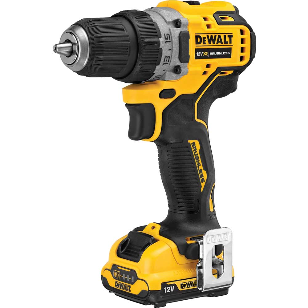 Image of DeWalt DCD701D2 12v XR Cordless Brushless Compact Drill Driver 2 x 2ah Li-ion Charger Case