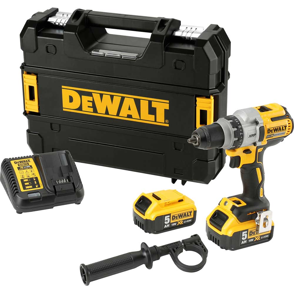 DeWalt DCD991 18v XR Cordless Brushless Drill Driver 2 x 5ah Li-ion Charger Case