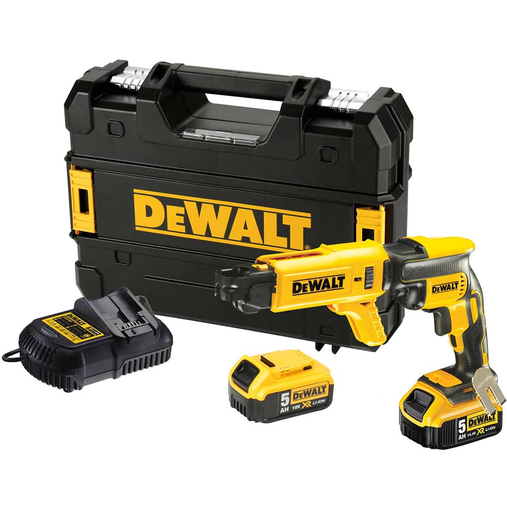 Image of DeWalt DCF620 18v XR Cordless Brushless Drywall Screwdriver 2 x 5ah Li-ion Charger Case