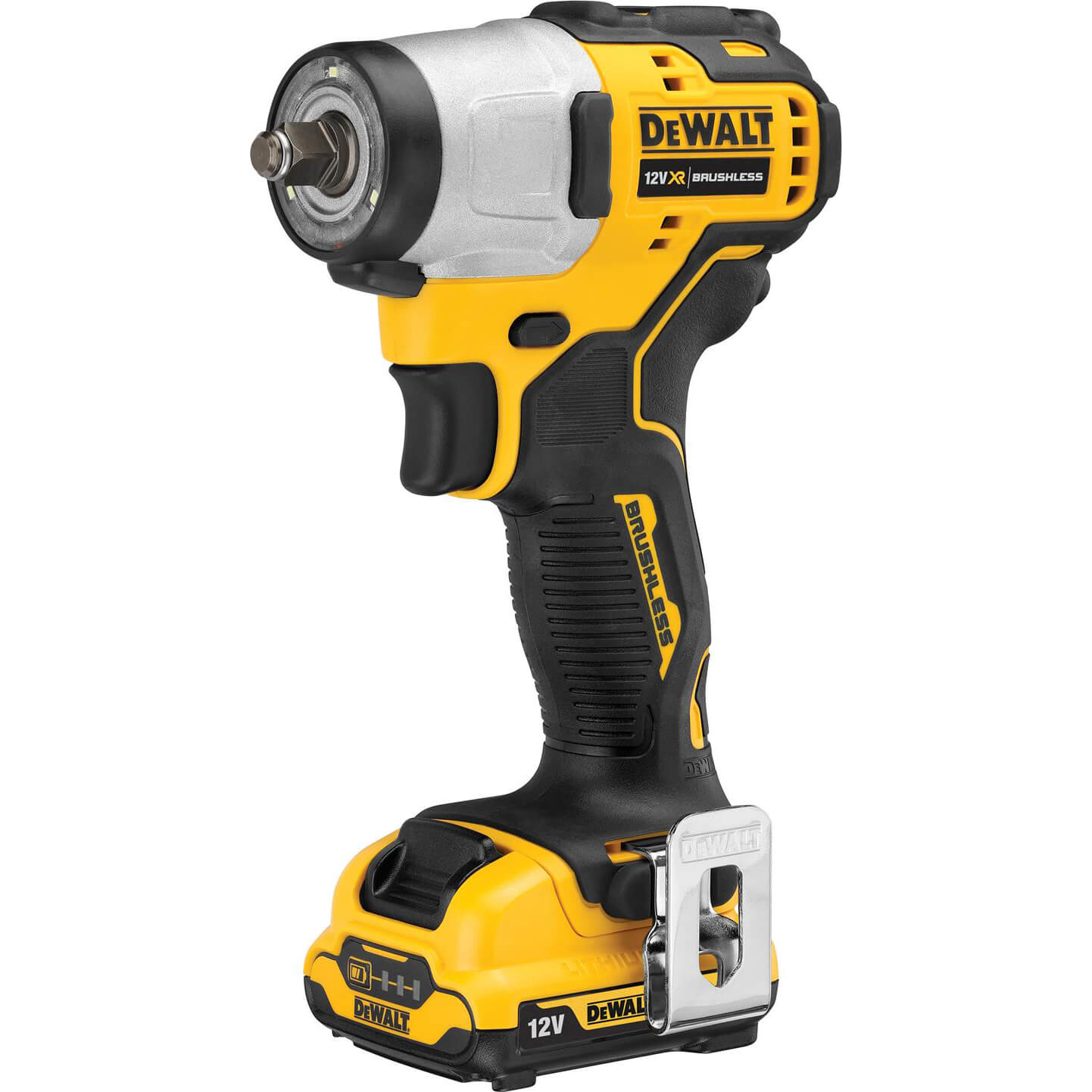 Image of DeWalt DCF902 12v XR Cordless Brushless Compact 3/8" Drive Impact Wrench 2 x 2ah Li-ion Charger Case