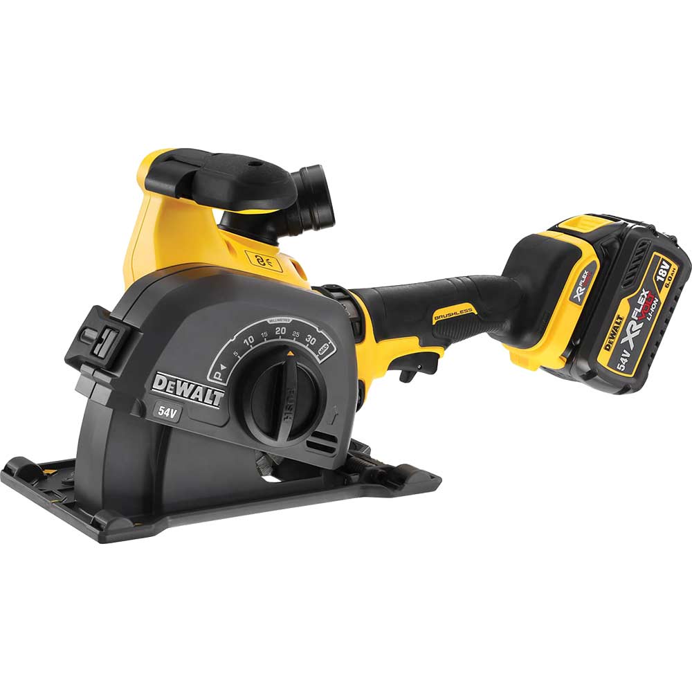DeWalt DCG200 54v XR Flexvolt Cordless Wall Chaser 2 x 6ah Li-ion Battery Charger Case
