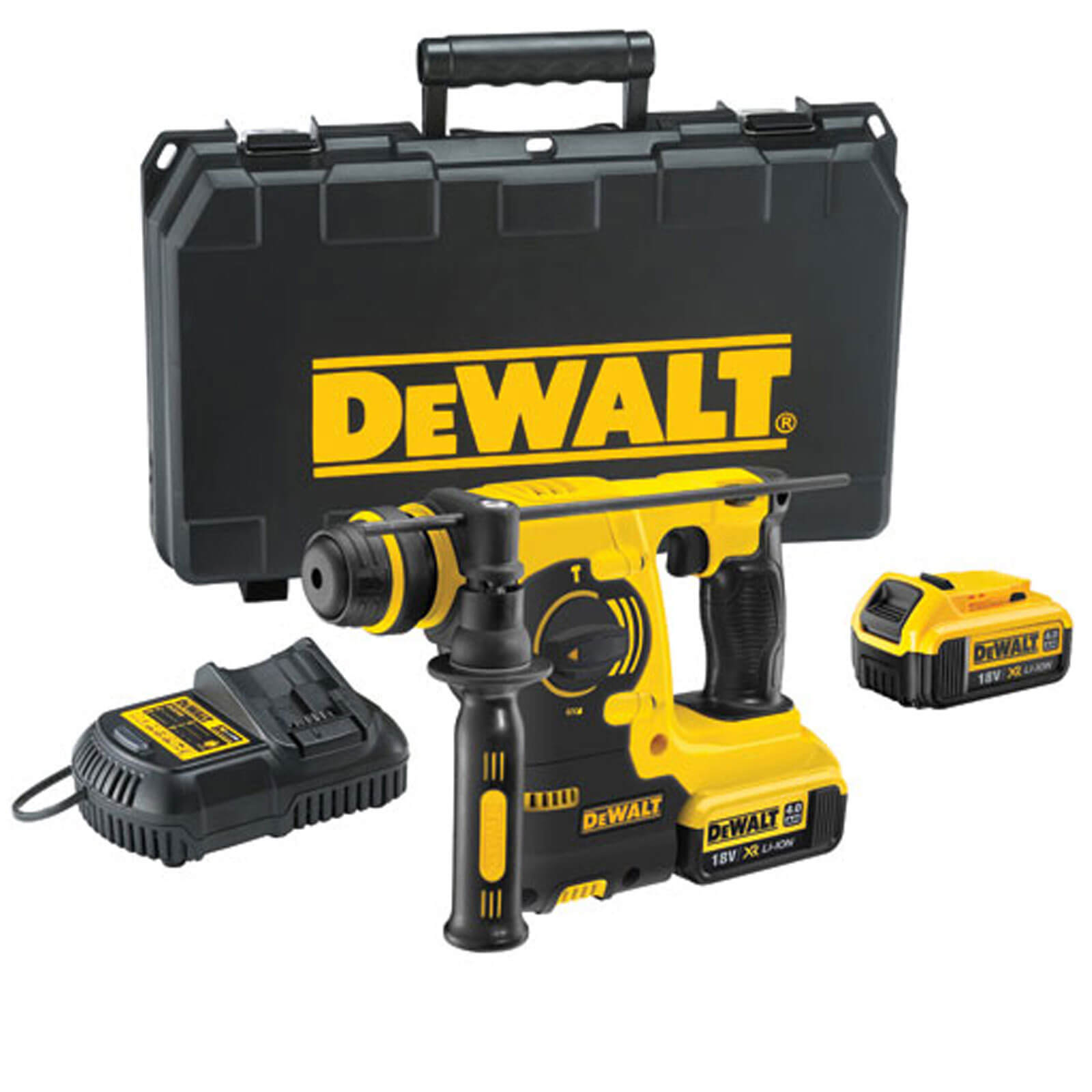 DeWalt DCH253 18v XR Cordless SDS Plus Hammer Drill 2 x 4ah Li-ion Charger Case