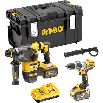 DeWalt DCK2033X2 54v XR Cordless Brushless FLEXVOLT SDS Hammer and Combi Drill Kit