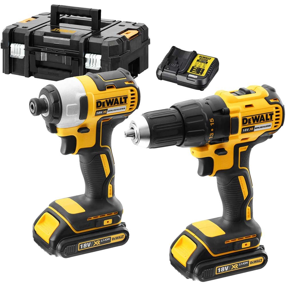 Set 2 masini de insurubat compacte DeWalt DCK2110L2T