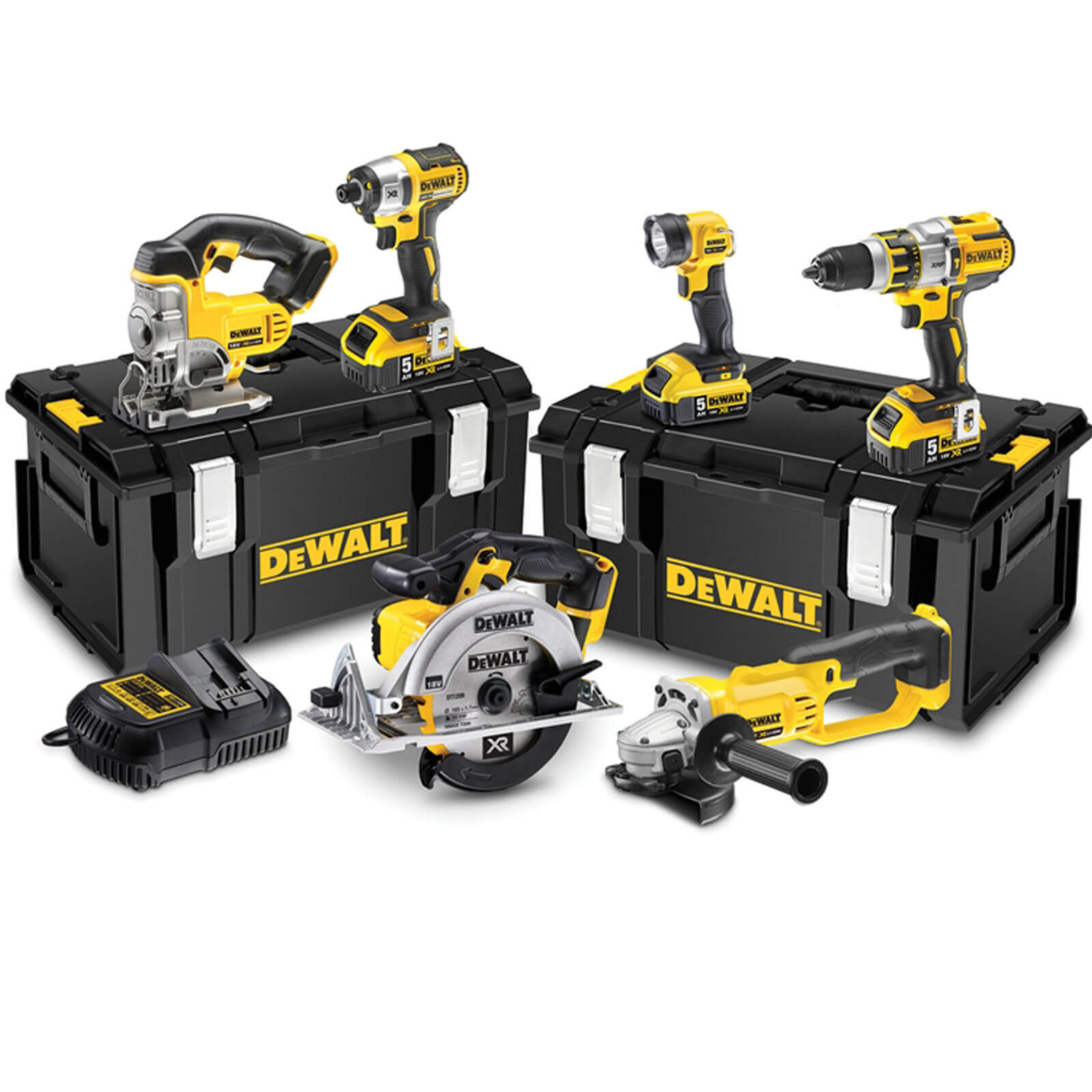 DeWalt DCK694P3 18v XR Cordless 6 Piece Power Tool Kit 3 x 5ah Li-ion Charger Case