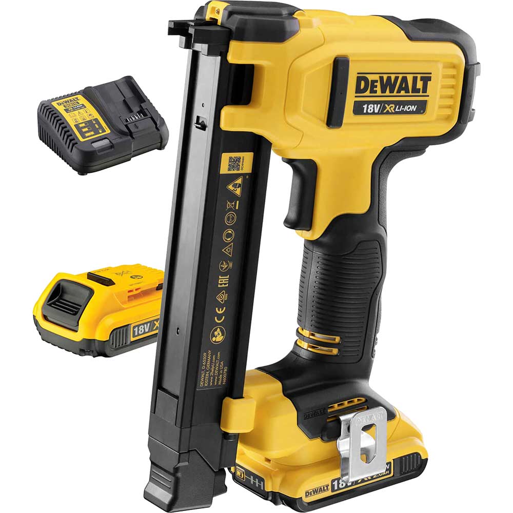 Image of DeWalt DCN701 18v XR Cordless Electricians Stapler 2 x 2ah Li-ion Charger No Case