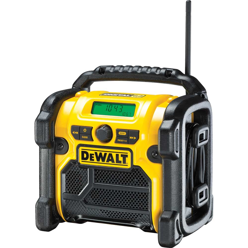 Image of DeWalt DCR020 XR DAB Job Site Workshop Radio 240v