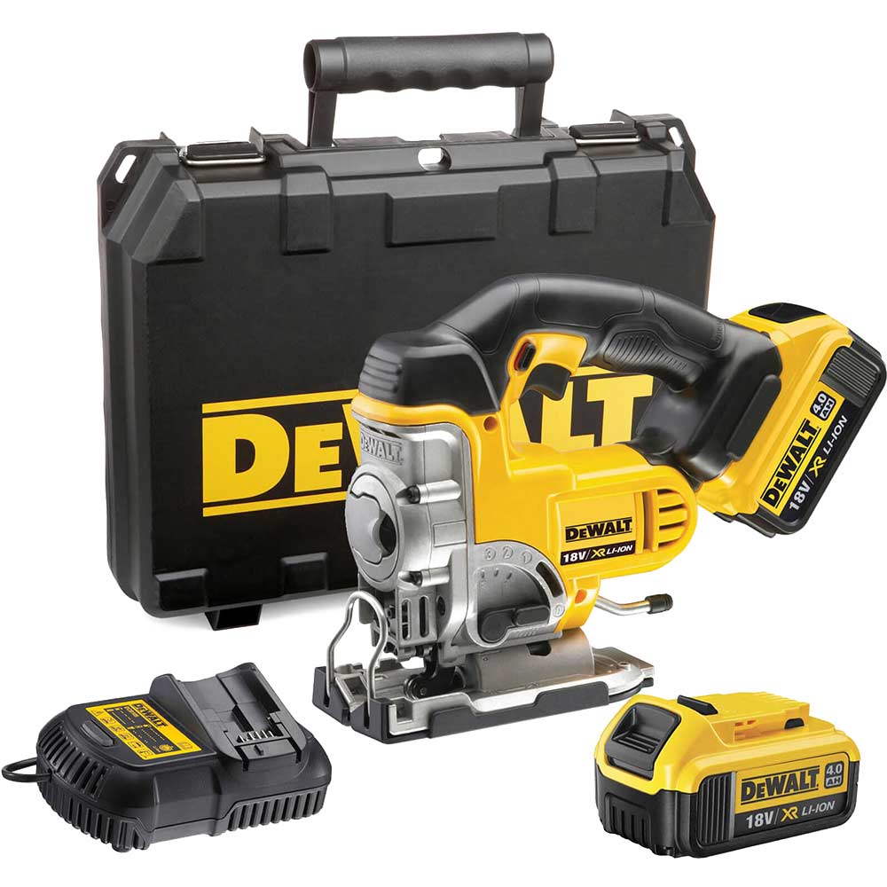 Image of DeWalt DCS331 18v XR Cordless Jigsaw 2 x 4ah Li-ion Charger Case