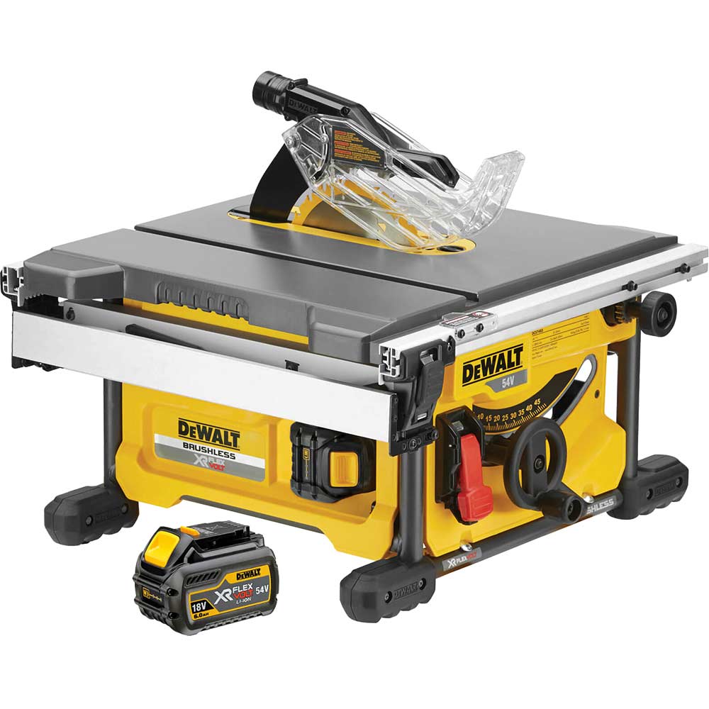 Image of DeWalt DCS7485 54v XR Cordless Brushless FLEXVOLT Table Saw 210mm 2 x 6ah Li-ion Charger Case