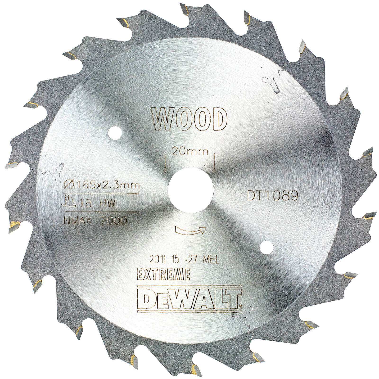 Photos - Power Tool Accessory DeWALT Extreme Fast Ripping Saw Blades 165mm 18T 20mm DT1089 