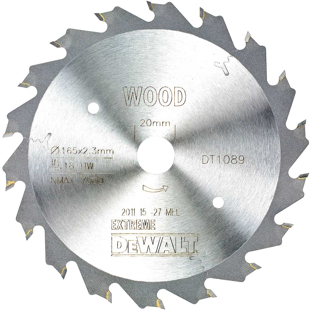 Photos - Power Tool Accessory DeWALT Extreme Fast Ripping Saw Blades 165mm 18T 20mm DT1089 