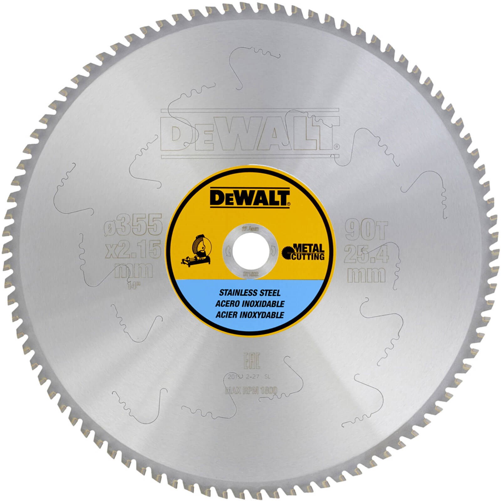 DEWALT 14-Inch Metal Cutting Blade, Ferrous Metal Cutting, 66-Tooth  (DWA7747)