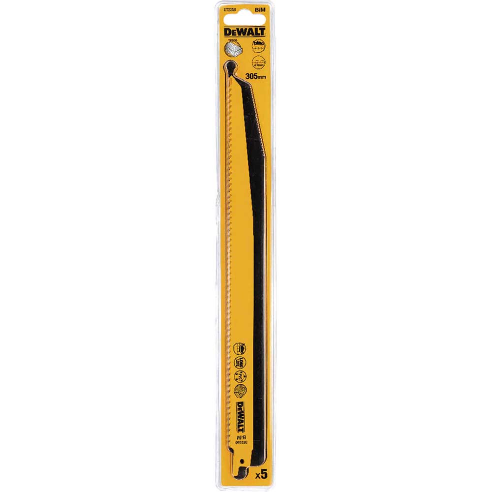 DeWalt S1411VF Fast Cuts Wood Reciprocating Sabre Saw Blades 305mm Pack of 5