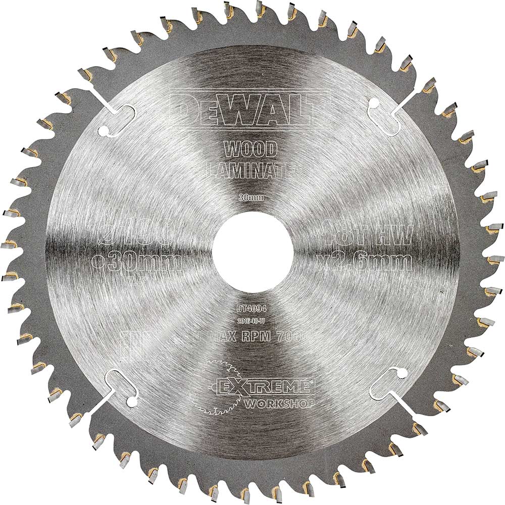 DeWalt Extreme Fine Finish Saw Blades 250mm 80T 30mm