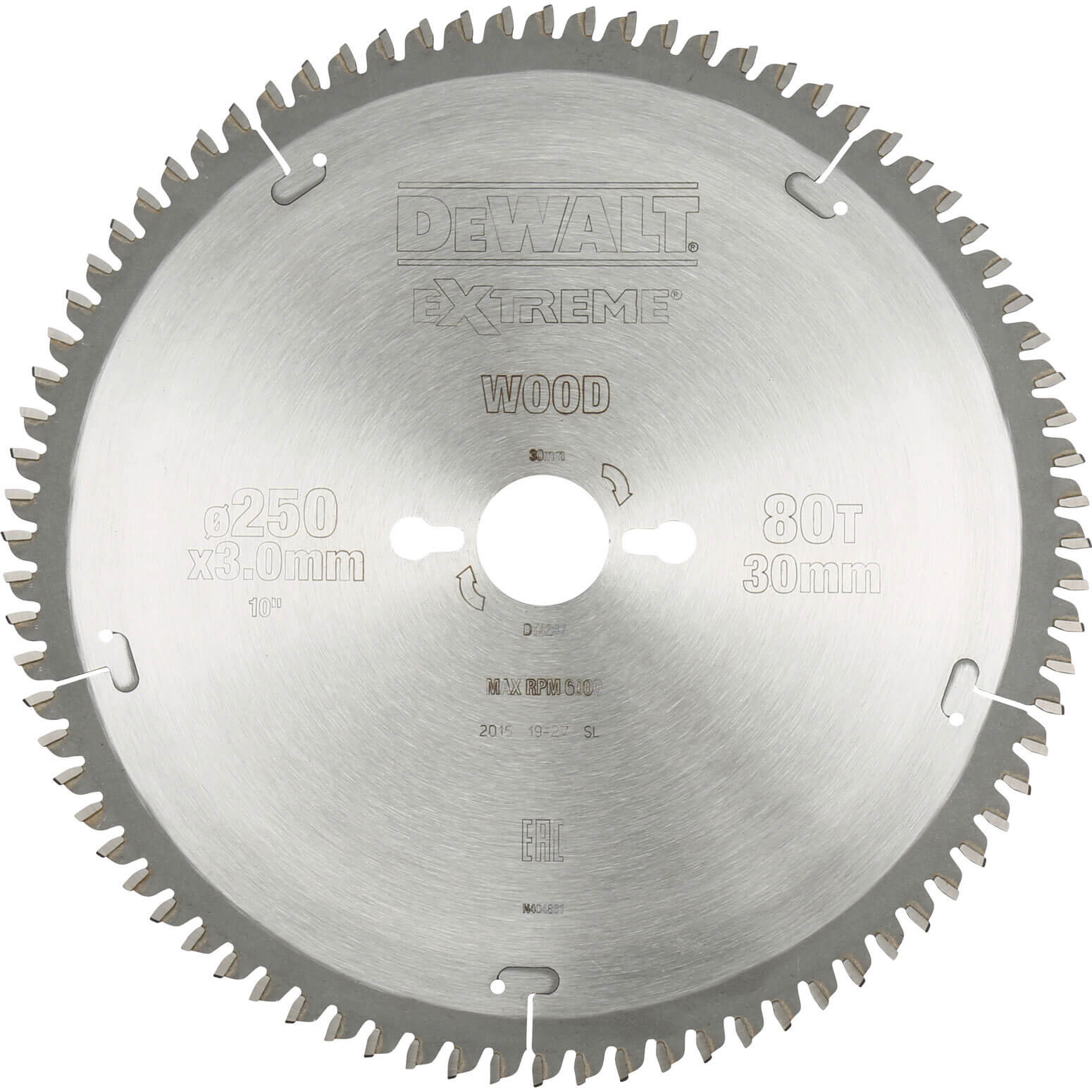 DeWalt Extreme Wood Cutting Saw Blades 250mm 96T 30mm