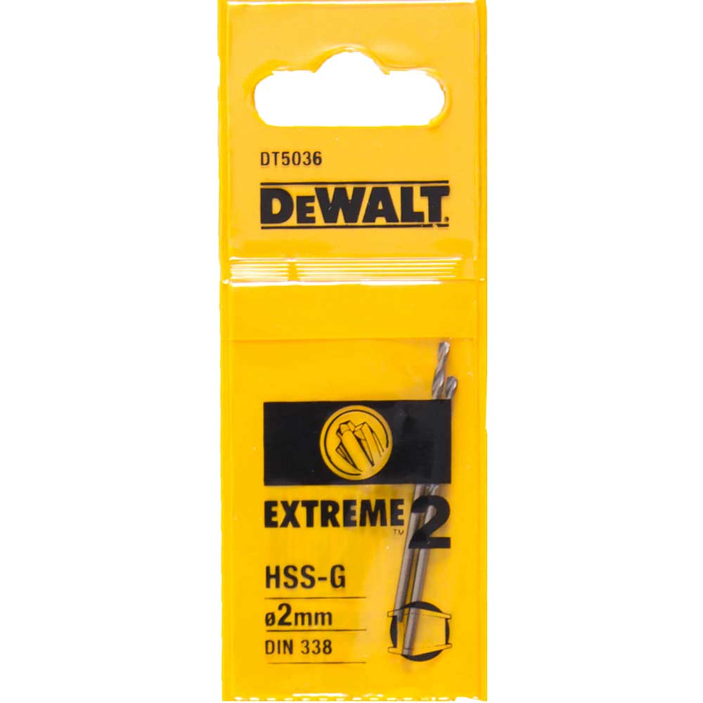 Image of DeWalt Extreme 2 Metal Drill Bit 2mm Pack of 2