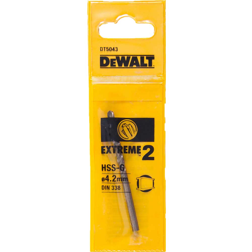 Image of DeWalt Extreme 2 Metal Drill Bit 4.2mm Pack of 1