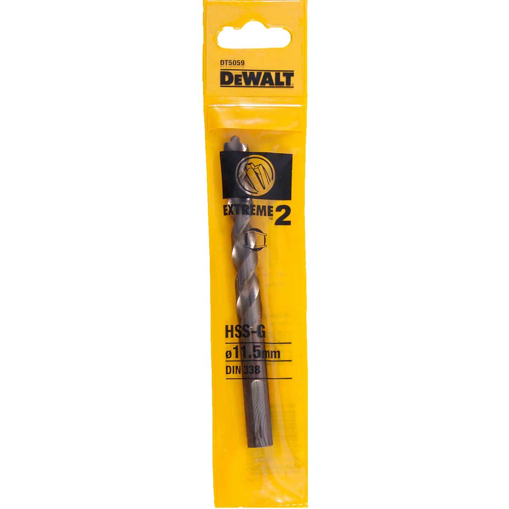 Image of DeWalt Extreme 2 Metal Drill Bit 11.5mm Pack of 1