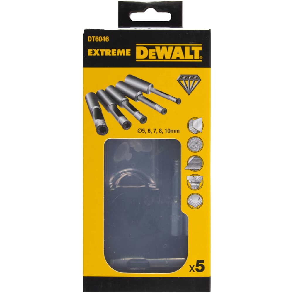 Image of DeWalt 5 Piece Diamond Tile Drill Bit Set