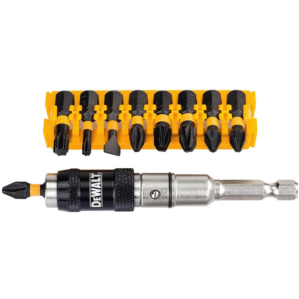 Image of DeWalt 10 Piece Impact Torsion Pivoting Holder Screwdriver Bit Set