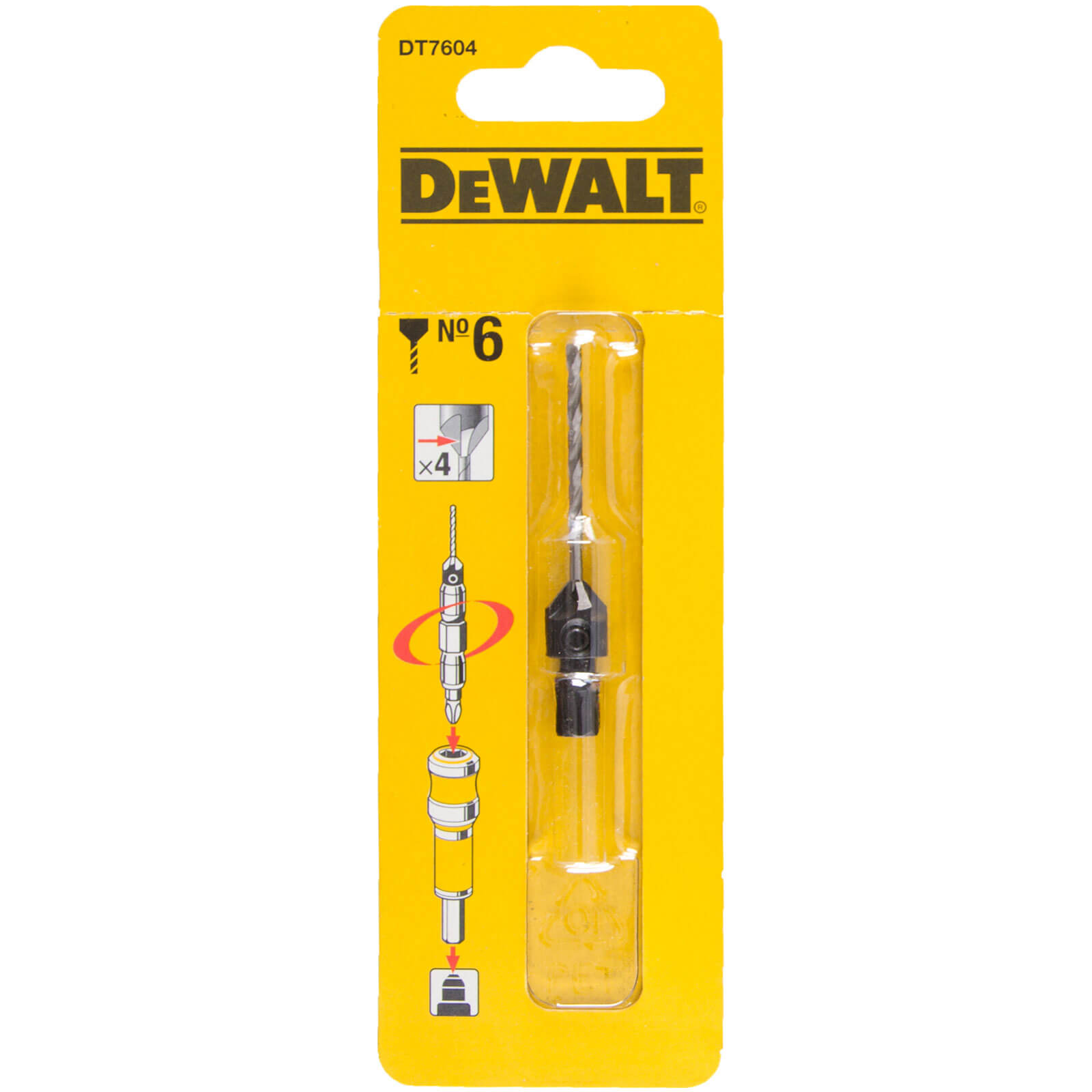 Image of DeWalt Pilot Drill and Countersink Size 6