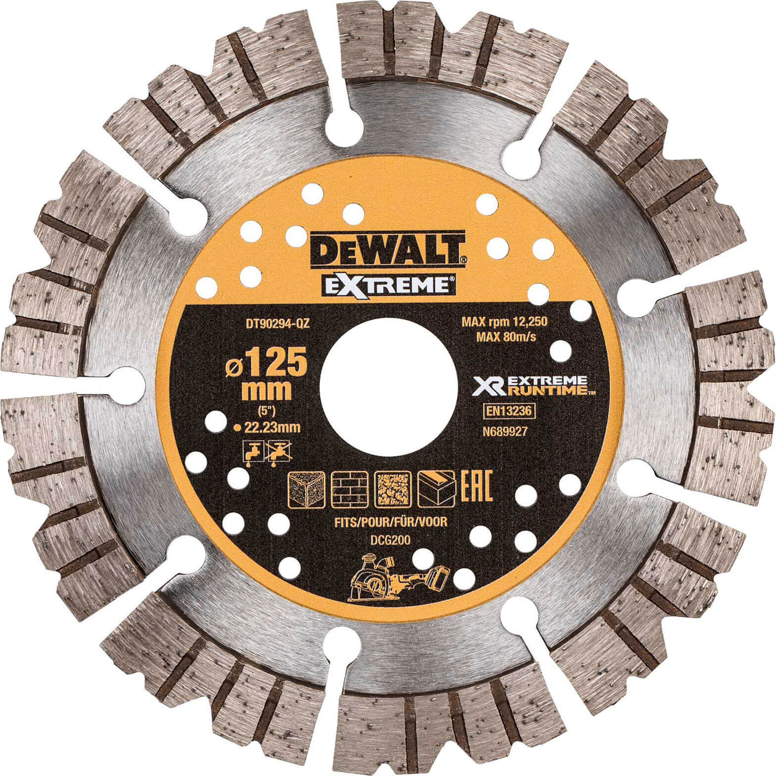 Photos - Power Tool Accessory DeWALT Extreme Runtime 125mm Diamond Blade for Wall Chaser 125mm DT90294 