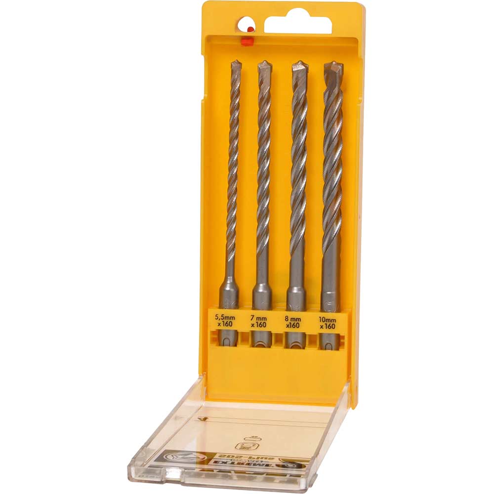 Image of DeWalt 4 Piece Extreme SDS Plus Drill Bit Set