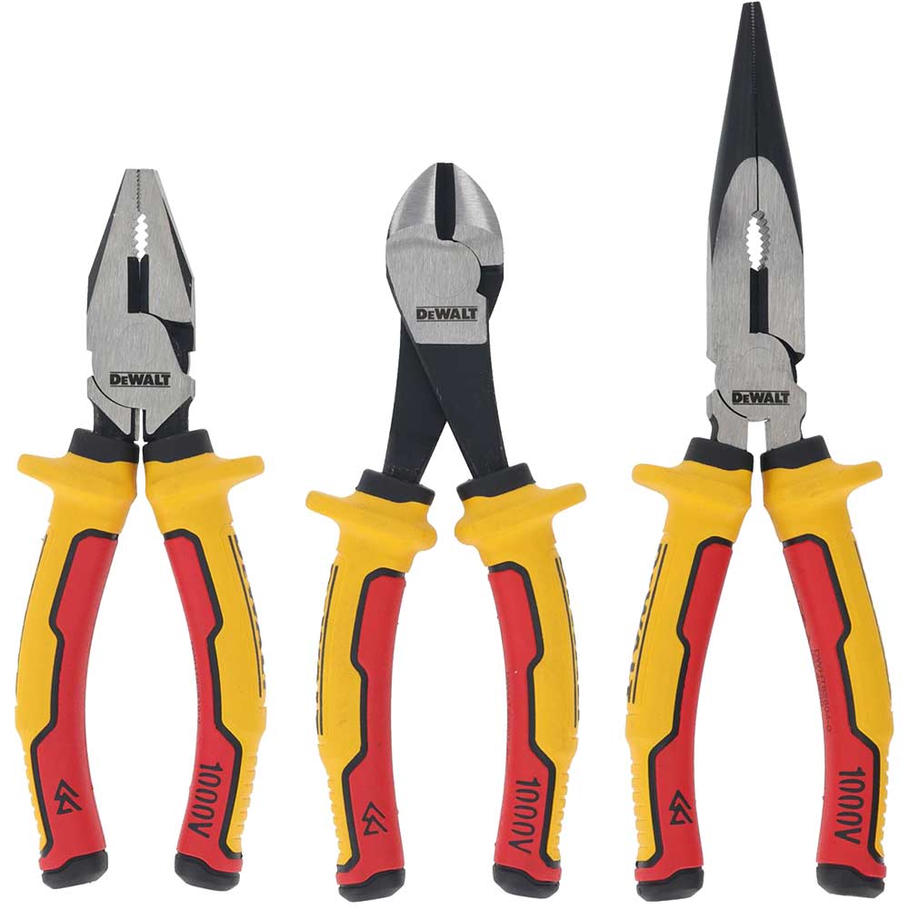 DeWalt 3 Piece VDE Insulated Plier Set