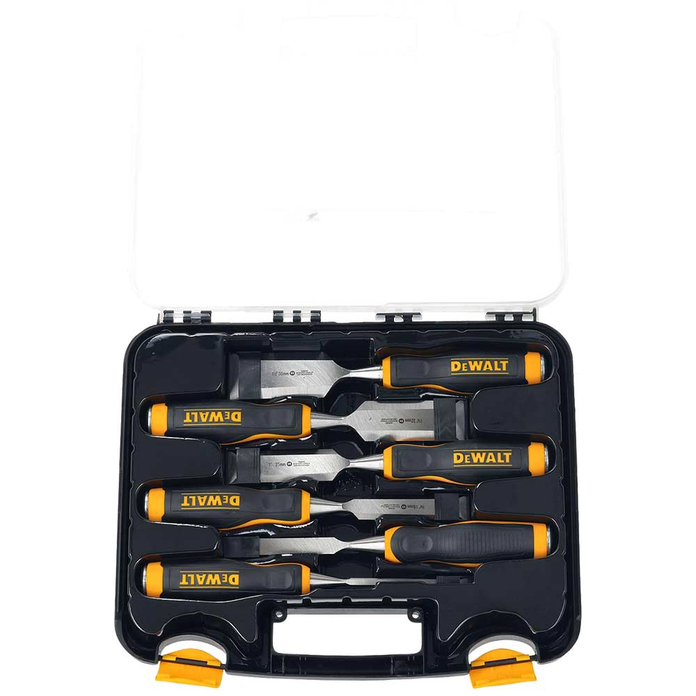 DeWalt 6 Piece Bevel Edge Wood Chisel Set